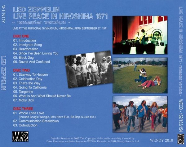 Photo2: LED ZEPPELIN - LIVE PEACE IN HIROSHIMA - remaster - 3CD [WENDY] (2)