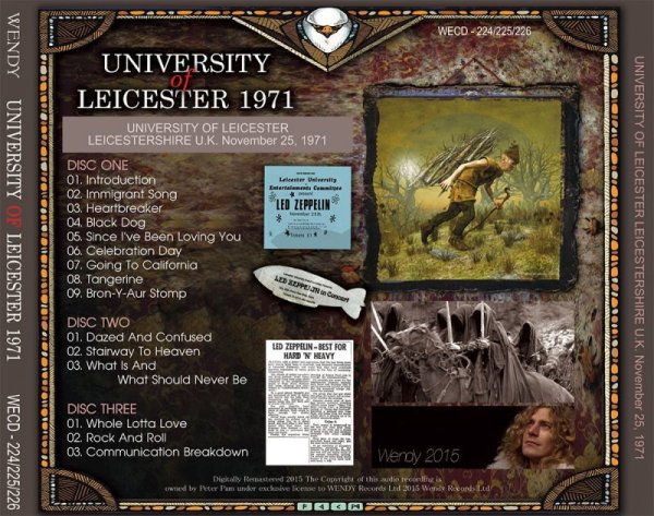 Photo2: LED ZEPPELIN - UNIVERSITY OF LEICESTER 1971 3CD [WENDY] (2)