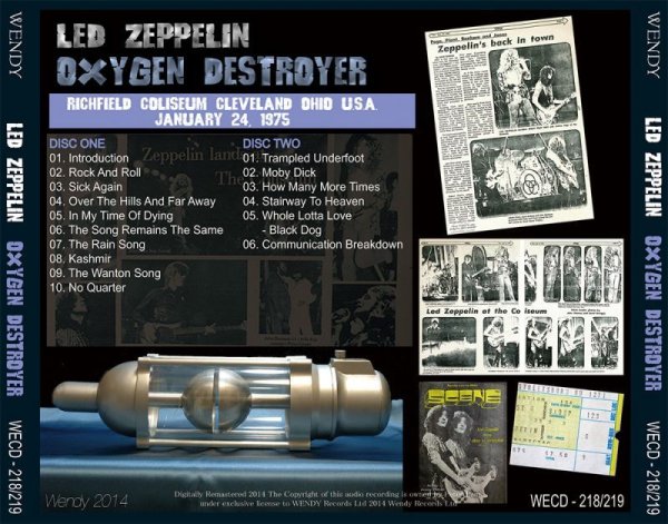 Photo2: LED ZEPPELIN - OXYGEN DESTROYER 2CD [WENDY] (2)