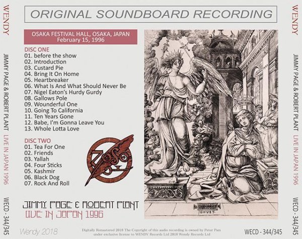 Photo2: JIMMY PAGE & ROBERT PLANT - LIVE IN JAPAN 1996 2CD LED ZEPPELIN [WENDY]  (2)