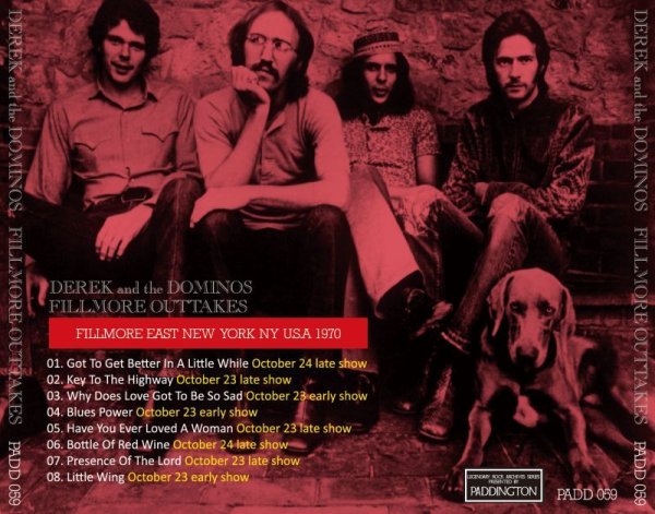 Photo2: DEREK AND THE DOMINOS - FILLMORE OUTTAKES CD [PADDINGTON] (2)
