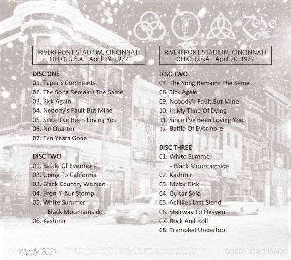 Photo2: LED ZEPPELIN - CINCINNATI BLIZZARD OF 1977 3CD [WENDY] (2)