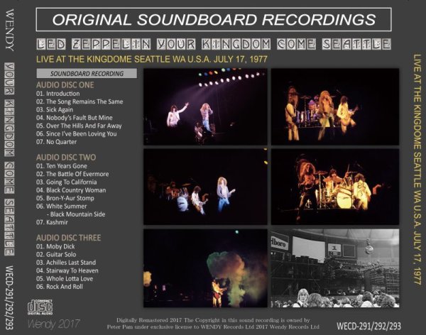 Photo4: LED ZEPPELIN - YOUR KINGDOM COME SEATTLE 1977 3CD + 3DVD [WENDY] (4)