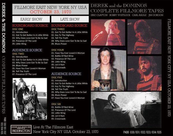 Photo4: DEREK AND THE DOMINOS - COMPLETE FILLMORE TAPES 10CD [PADDINGTON] (4)