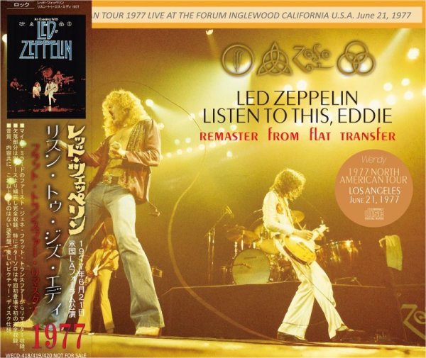 Photo1: LED ZEPPELIN - 1977 LISTEN TO THIS, EDDIE REMASTER FROM FLAT TRANSFER 3CD [WENDY] (1)