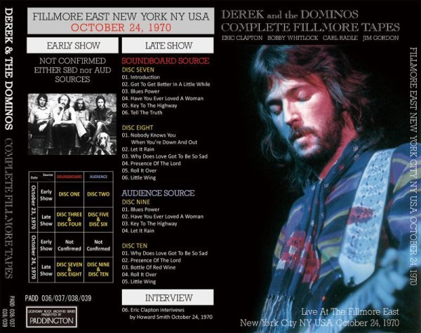 Photo6: DEREK AND THE DOMINOS - COMPLETE FILLMORE TAPES 10CD [PADDINGTON] (6)