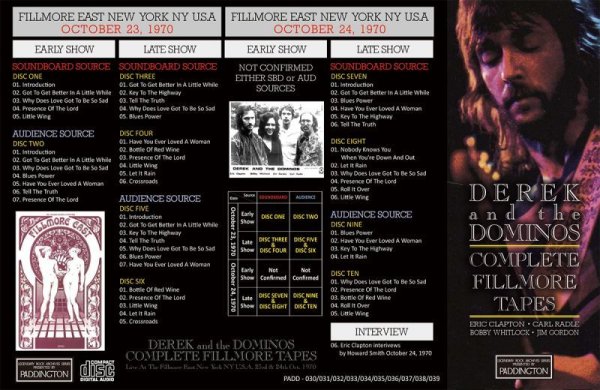 Photo2: DEREK AND THE DOMINOS - COMPLETE FILLMORE TAPES 10CD [PADDINGTON] (2)