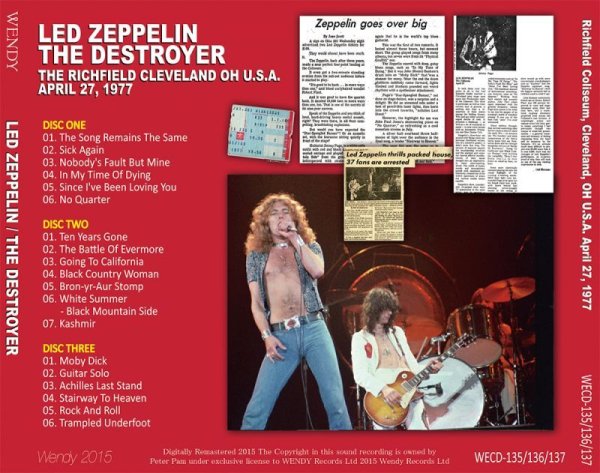 Photo5: LED ZEPPELIN - THE DESTROYERS 1977 6CD [WENDY] (5)