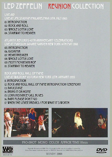 Photo2: LED ZEPPELIN - REUNION COLLECTION DVD [WENDY] (2)