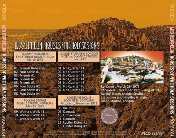 Photo2: LED ZEPPELIN - HOUSES OF THE HOLY SESSIONS 2CD [WENDY] (2)