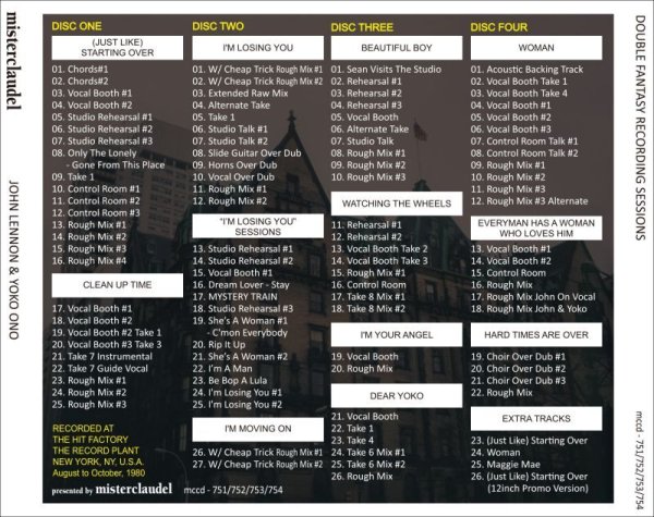 Photo2: JOHN LENNON - DOUBLE FANTASY RECORDING SESSIONS 4CD+DVD [MISTERCLAUDEL] (2)