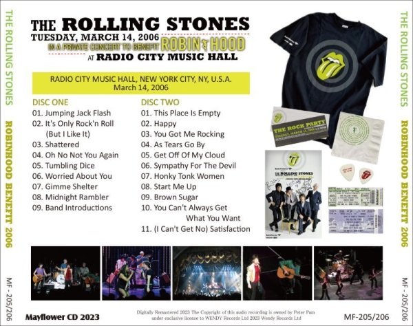 Photo2: THE ROLLING STONES - 2006 ROBINHOOD BENEFIT 2CD [MAYFLOWER] (2)