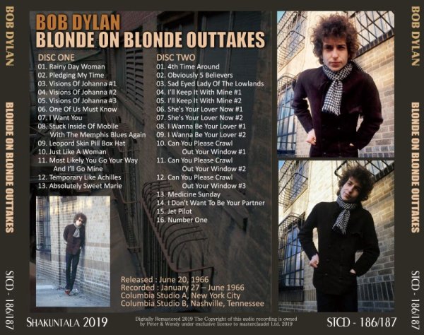 Photo2: BOB DYLAN - BLONDE ON BLONDE OUTTAKES 2CD [SHAKUNTALA] (2)