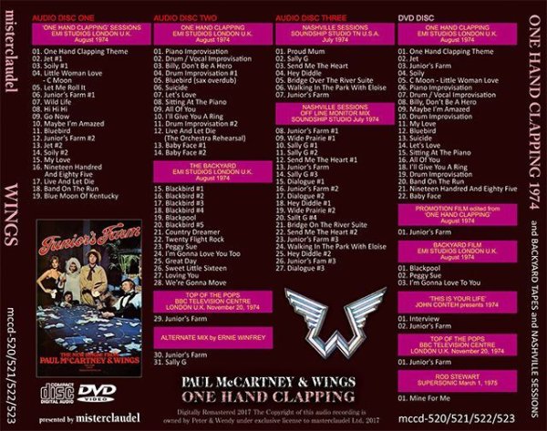 Photo2: PAUL McCARTNEY - ONE HAND CLAPPING 3CD + DVD [MISTERCLAUDEL] (2)
