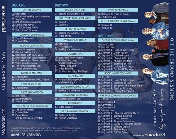 Photo2: PAUL McCARTNEY - OFF THE GROUND SESSIONS 3CD [MISTERCLAUDEL] (2)