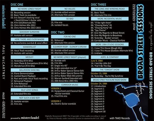 Photo2: PAUL McCARTNEY - BROAD STREET SESSIONS 3CD [MISTERCLAUDEL] (2)