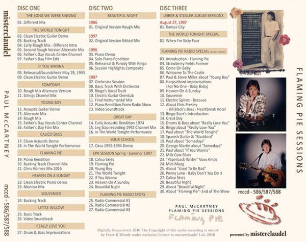 Photo2: PAUL McCARTNEY - FLAMING PIE SESSIONS 3CD [MISTERCLAUDEL] (2)