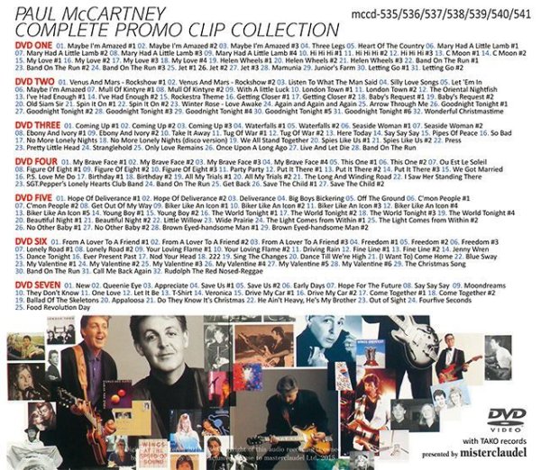 Photo2: PAUL McCARTNEY - COMPLETE PROMO CLIP COLLECTION 7DVD [MISTERCLAUDEL] (2)