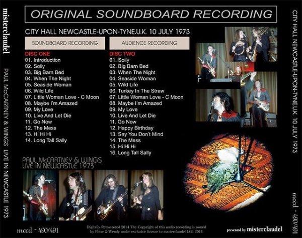 Photo2: PAUL McCARTNEY - LIVE IN NEWCASTLE 1973 2CD [MISTERCLAUDEL] (2)