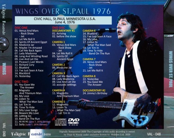 Photo2: PAUL McCARTNEY - 1976 WINGS OVER ST. PAUL 2CD + DVD [VALKYRIE RECORDS] (2)