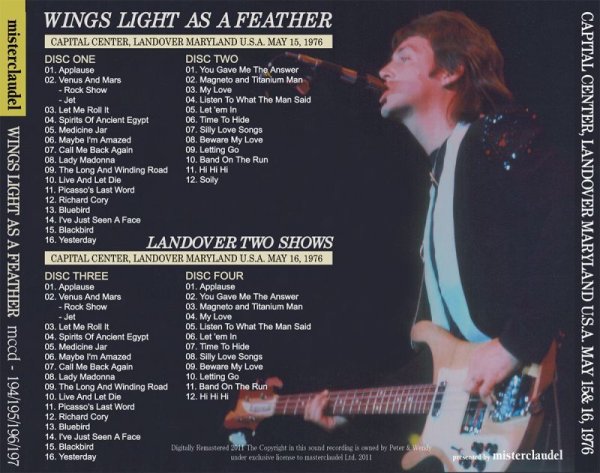 Photo2: PAUL McCARTNEY - LIGHT AS A FEATHER 4CD [MISTERCLAUDEL] (2)