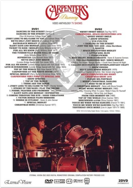 Photo2: CARPENTERS -  DISCOVERY : VIDEO ANTHOLOGY : TV SHOWS 2DVD [ETERNALVISION] (2)