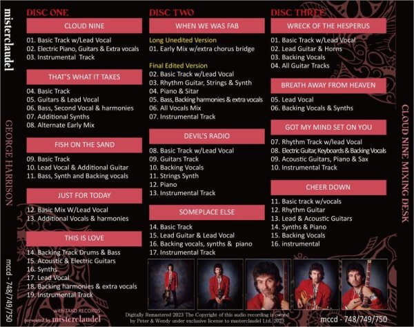 Photo2: GEORGE HARRISON - CLOUD NINE MIXING DESK 3CD [MISTERCLAUDEL] (2)