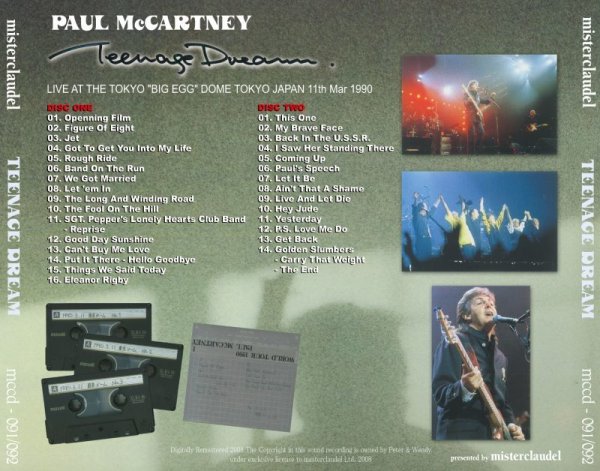 Photo2: PAUL McCARTNEY - TEENAGE DREAM 1990 2CD [MISTERCLAUDEL] (2)