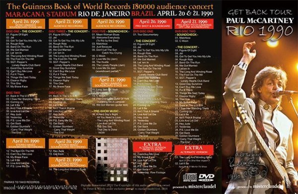 Photo2: PAUL McCARTNEY -RIO 1990 5CD + 2DVD [MISTERCLAUDEL] (2)