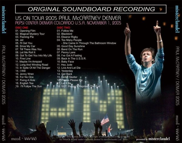 Photo2: PAUL McCARTNEY - DENVER 2005 2CD [MISTERCLAUDEL] (2)