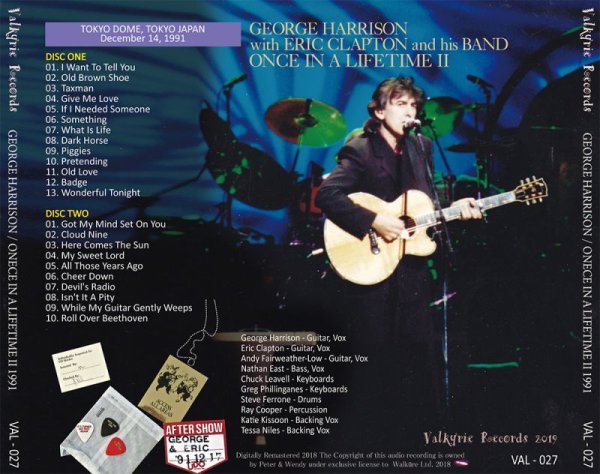 Photo2: GEORGE HARRISON WITH ERIC CLAPTON - ONCE IN A LIFETIME II 1991 2CD [VALKYRIE RECORDS] (2)