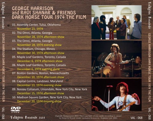 Photo2: GEORGE HARRISON - 1974 DARK HORSE TOUR THE FILM DVD [VALKYRIE RECORDS] (2)