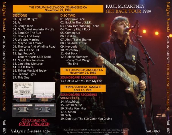 Photo2: PAUL McCARTNEY - 1989 COLOR CHANGE TOURMALINE 2CD [VALKYRIE RECORDS] (2)
