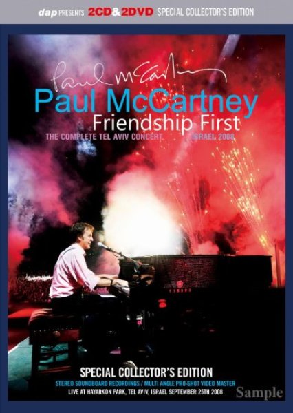 Photo1: PAUL McCARTNEY - FRIENDSHIP FIRST : THE COMPLETE TEL AVIV CONCERT - ISRAEL 2008 2CD & 2DVD SPECIAL COLLECTOR'S EDITION [DAP] (1)