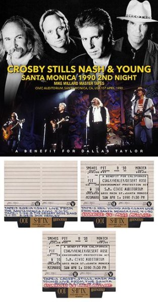 Photo1: CROSBY, STILLS, NASH & YOUNG - SANTA MONICA 1990 2ND NIGHT: MIKE MILLARD MASTER TAPES 2CDR [Uxbridge 1940] (1)