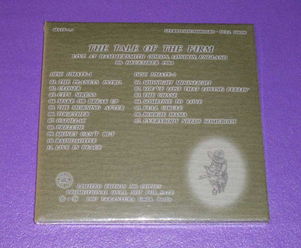 Photo2: THE FIRM - TALES OF THE FIRM 2CD [TARANTURA] ★★★STOCK ITEM / OUT OF PRINT★★★ (2)