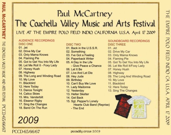 Photo2: PAUL McCARTNEY - THE COACHELLA VALLEY MUSIC & ARTS FESTIVAL 3CD  [PICCADILLY CIRCUS] (2)