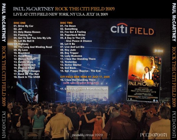 Photo2: PAUL McCARTNEY - ROCK THE CITI FIELD 2009 2CD  [PICCADILLY CIRCUS] (2)