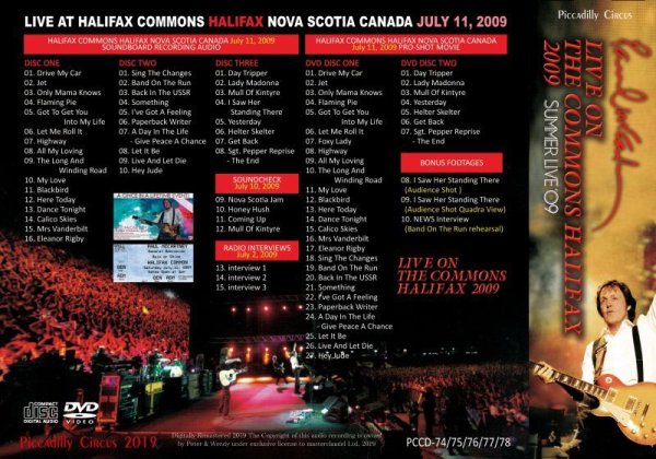 Photo2: PAUL McCARTNEY - 2009 LIVE ON THE COMMONS HALIFAX 3CD+2DVD  [PICCADILLY CIRCUS] (2)