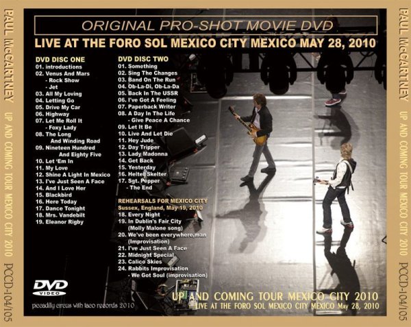 Photo6: PAUL McCARTNEY - HOLA CUIDAD DE MEXICO!, HOLA CHILANGOS!!! 3CD+2DVD  [PICCADILLY CIRCUS] (6)
