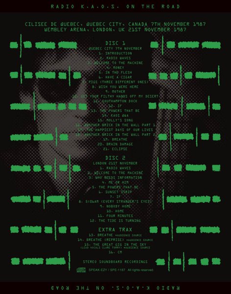 Photo2: ROGER WATERS - RADIO K.A.O.S. ON THE ROAD 2CD + Bonus 3CDR [SpeakEzy]  (2)