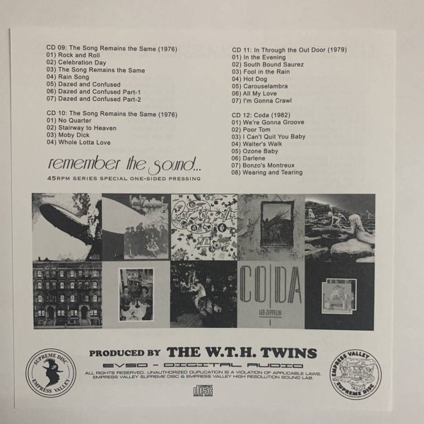 Photo5: LED ZEPPELIN - CLASSIC RECORDS 45 RPM 12CD BOX [EMPRESS VALLEY]  (5)