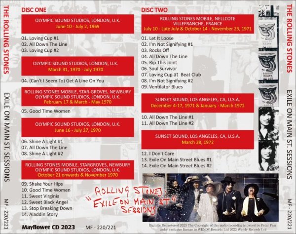 Photo2: THE ROLLING STONES - EXILE ON MAIN ST. SESSIONS 2CD [MAYFLOWER] (2)