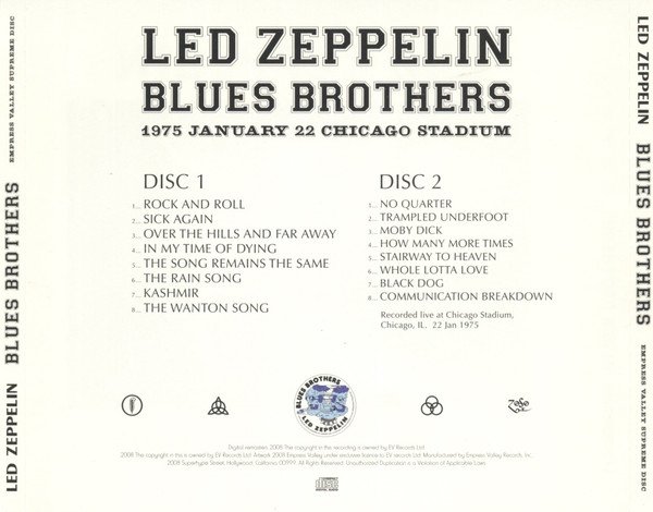 Photo2: LED ZEPPELIN - BLUES BROTHERS 2CD [EMPRESS VALLEY] ★★★STOCK ITEM / OUT OF PRINT / VERY RARE★★★ (2)
