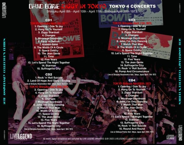 Photo2: DAVID BOWIE - ZIGGY IN TOKYO 1973 =TOKYO 4 CONCERTS= : ５0TH ANNIVERSARY COLLECTOR'S EDITION 4CD [LIVELEGEND]  (2)