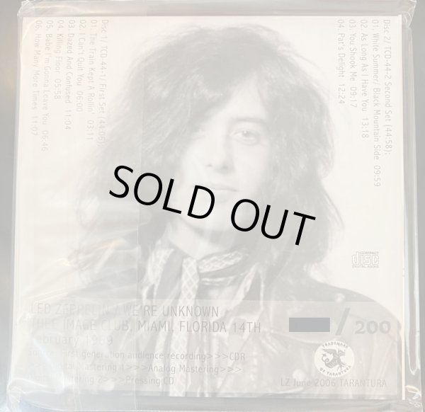 Photo2: LED ZEPPELIN - WE'RE UNKNOWN 2CD  [TARANTURA] ★★★STOCK ITEM / OUT OF PRINT / VERY RARE★★★ (2)