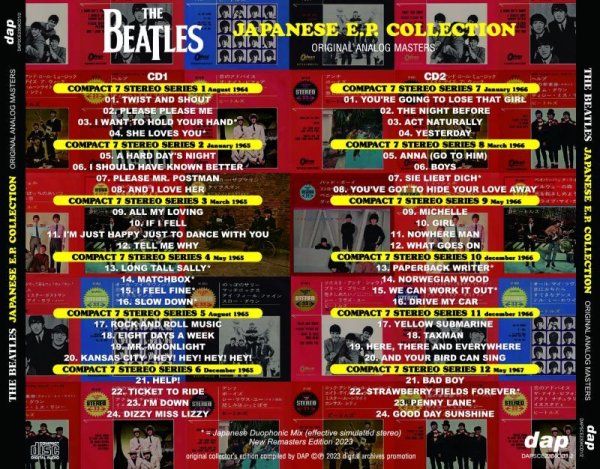 Photo2: THE BEATLES - JAPANESE E.P. COLLECTION : ORIGINAL ANALOG MAS  2CD [DAP] (2)