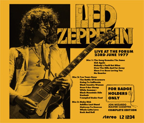 Photo1: LED ZEPPELIN - FOR BADGE HOLDERS ONLY: JON WIZARDO MASTER CASSETTES: COMPLETE EDITION 3CD ★★★STOCK ITEM / OUT OF PRINT / VERY RARE / LAST CHANGE VERY FEW★★★ MUST HAVE! (1)