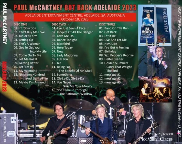 Photo2: PAUL McCARTNEY - 2023 GOT BACK ADELAIDE 3CD [PICCADILLY CIRCUS] (2)