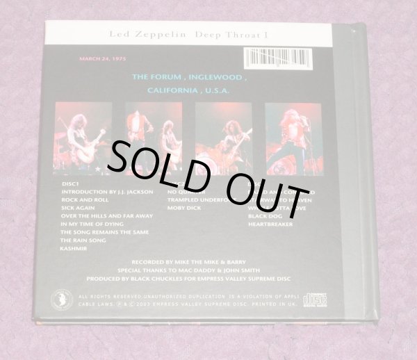 Photo10: LED ZEPPELIN - DEEP THROAT - THE COMPLETE 1975 LA FORUM TAPES - LONG BOX VERY RARE 9CD + DVD [EMPRESS VALLEY] ★★★STOCK ITEM / OUT OF PRINT ★★★ (10)